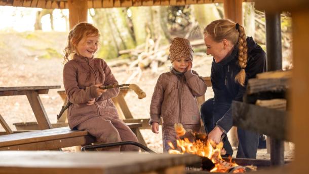 Bålhygge i Max Henius hytten