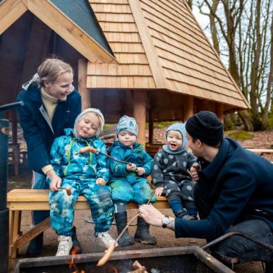 Bålhygge ved Max Henius hytten